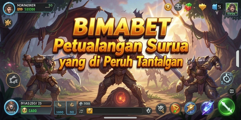Screenshot gameplay BIMABET menampilkan petualangan mendebarkan di dunia yang kaya.