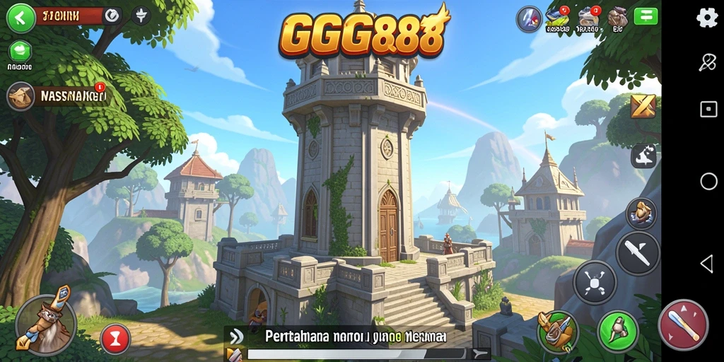 Tampilan menarik dari gameplay Tower Defense GGG888