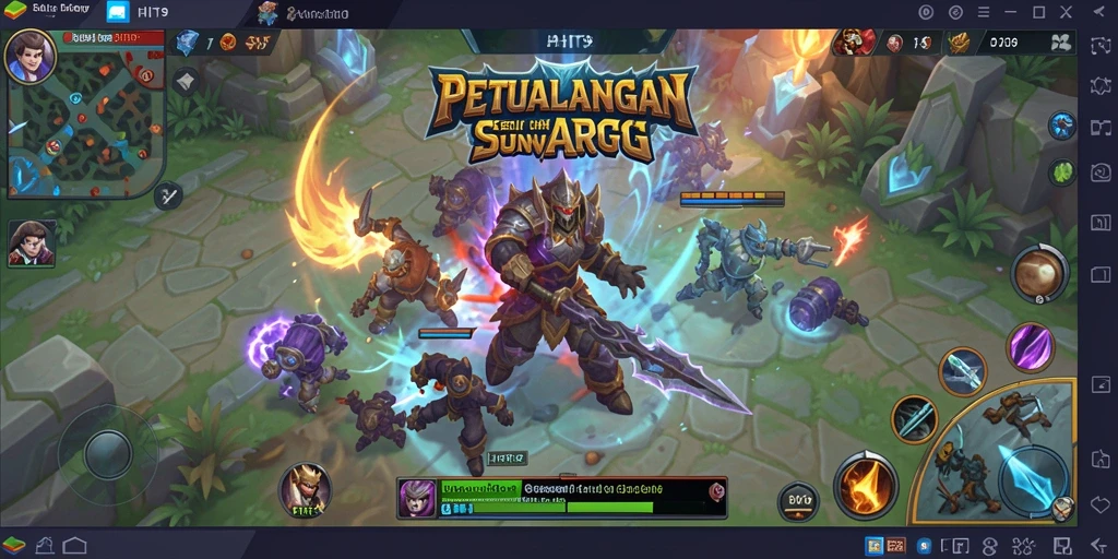 Tampilan gameplay menakjubkan dari HIT9 dalam pertarungan ARPG.