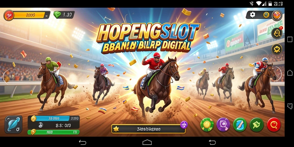 Screenshot utama HOPENGSLOT menampilkan aksi balap yang mendebarkan.