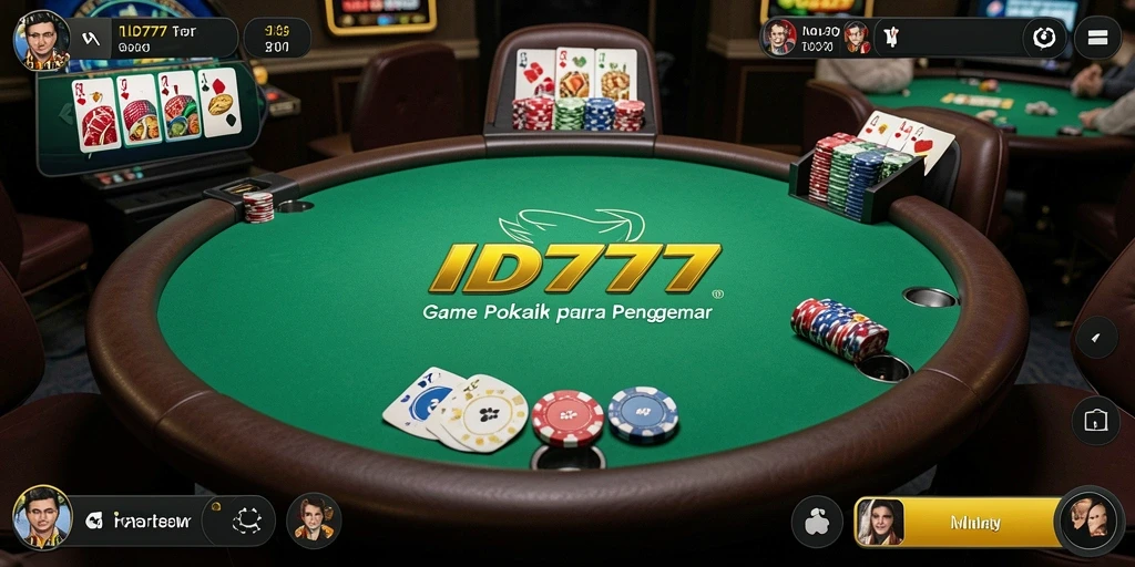 Tampilan permainan Poker yang seru dan menantang di ID777.