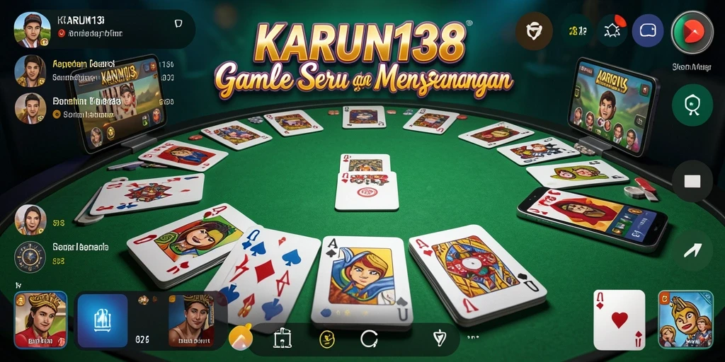 Tampilan permainan Gaple yang menarik dan interaktif di KARUN138.