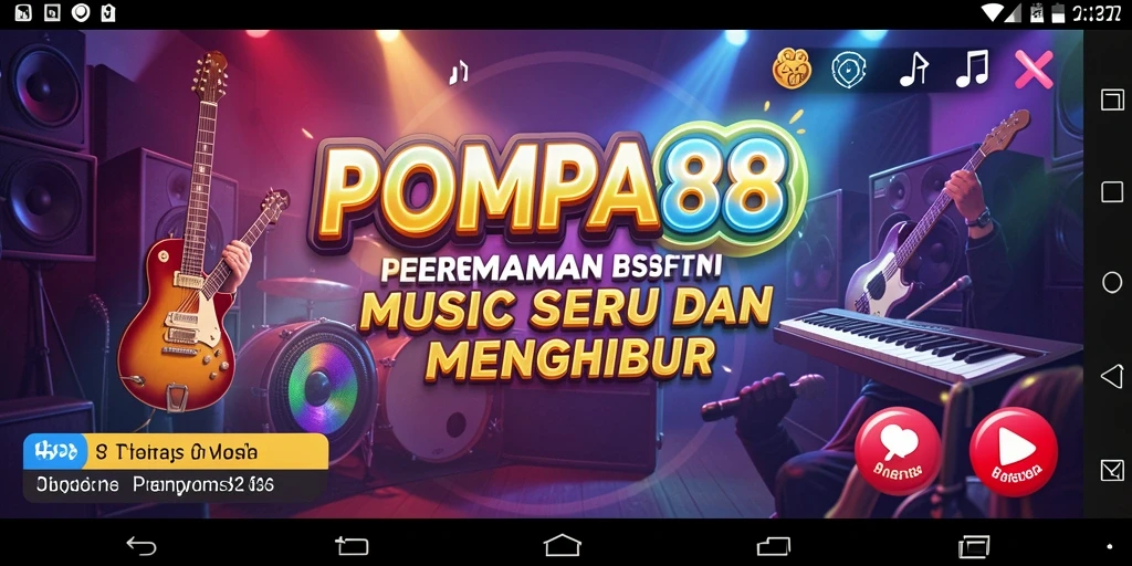 Tampilan gameplay musik yang mengasyikkan di POMPA88.