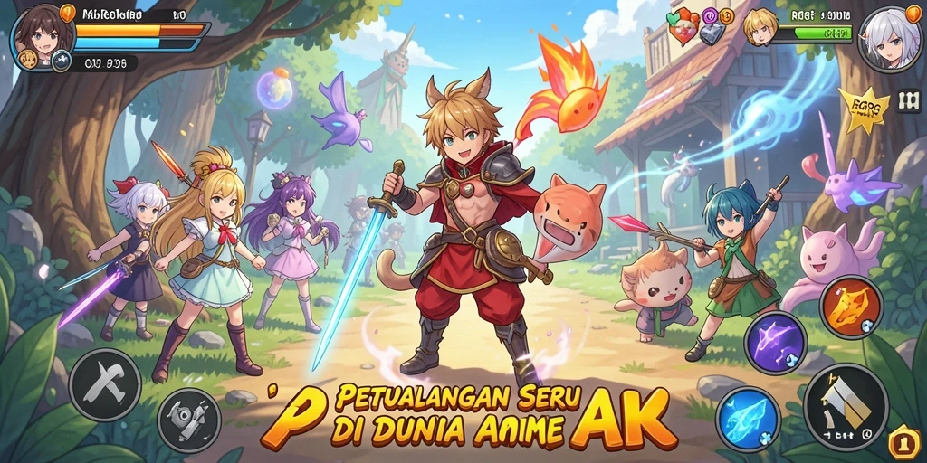 Screenshot gameplay R6R6 dengan karakter Anime yang dinamis.