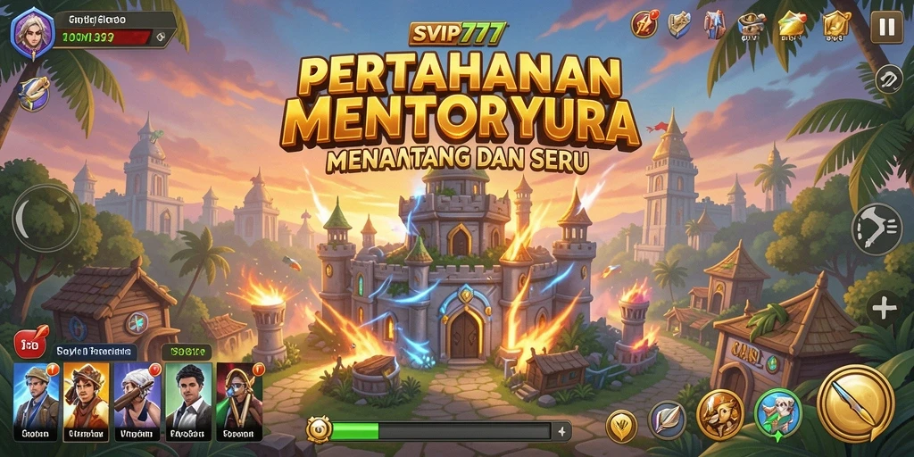 Tampilan permainan Tower Defense yang mendebarkan dan penuh aksi.