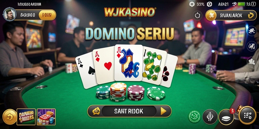 Tampilan gameplay Domino yang menarik di WJKASINO.